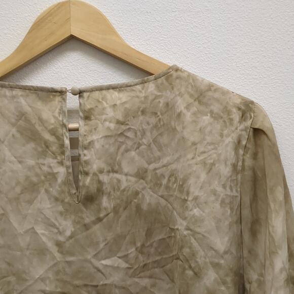 Simply Vera Vera Wang tan tie dye tee shirt with tie front size XL﻿ - Picture 6 of 6